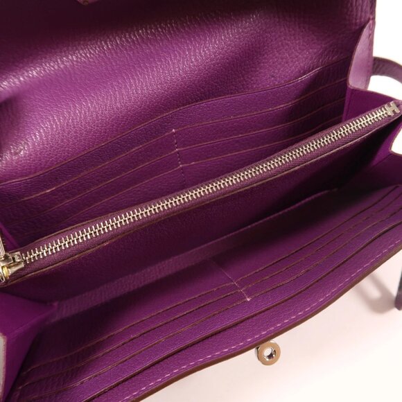 ❤️HERMES Kelly Long Wallet - Purple❤️ - Picture 5 of 11